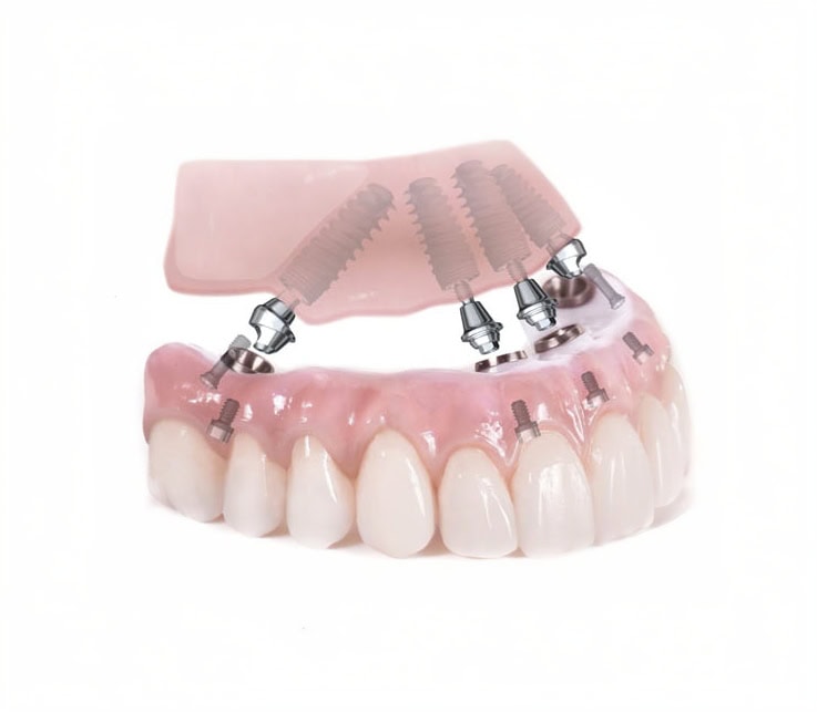 All-on-4: Fix fogsor 4 implantátumon